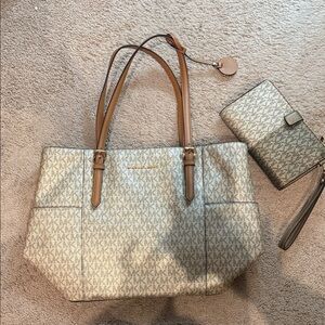 Michael Kors Signature Tote and Wallet